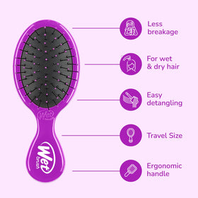 Wet Brush Mini Detangler Hair Brush with IntelliFlex bristles close-up