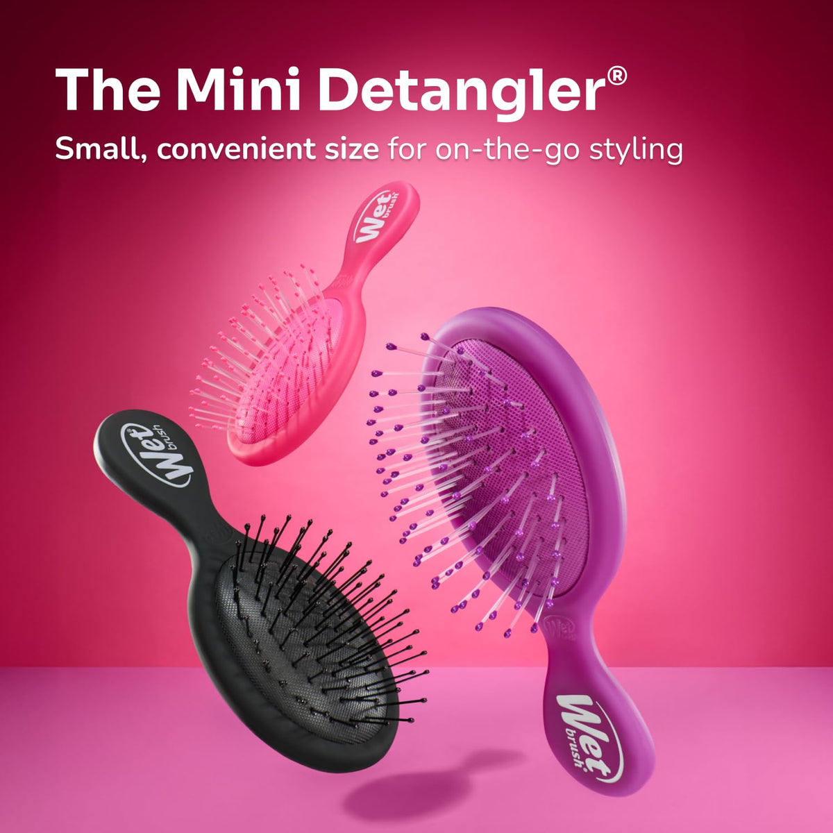 Wet Brush Mini Detangler in a stylish setting