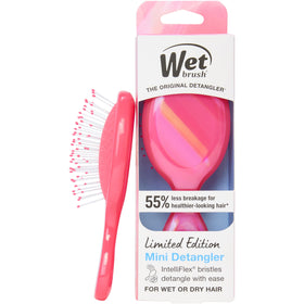 Wet Brush Mini Detangler in Prismatic Glow Pink front view