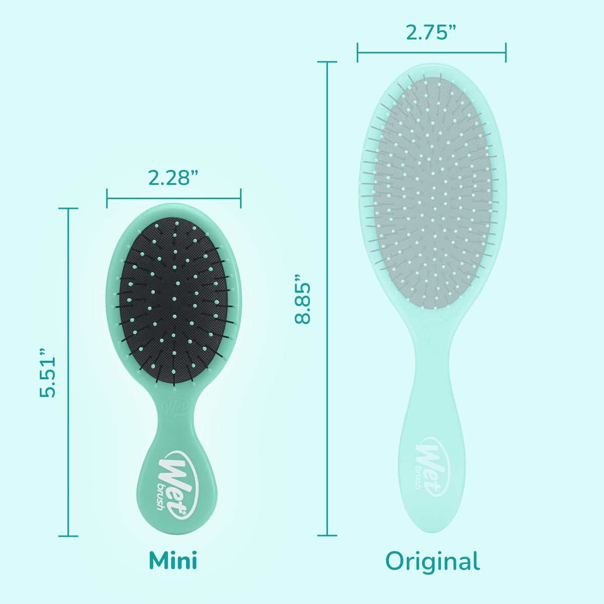 Wet Brush Mini Detangler lifestyle scene on vanity