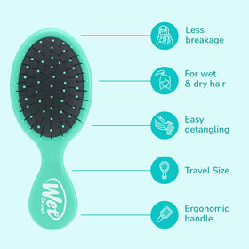 Wet Brush Mini Detangler side view with packaging