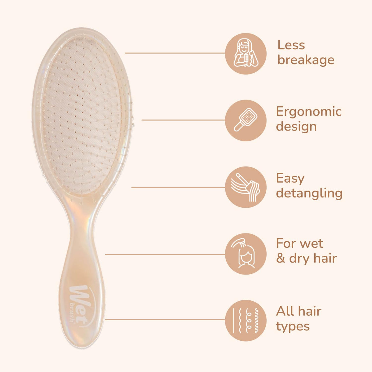 Wet Brush Original Detangler back view