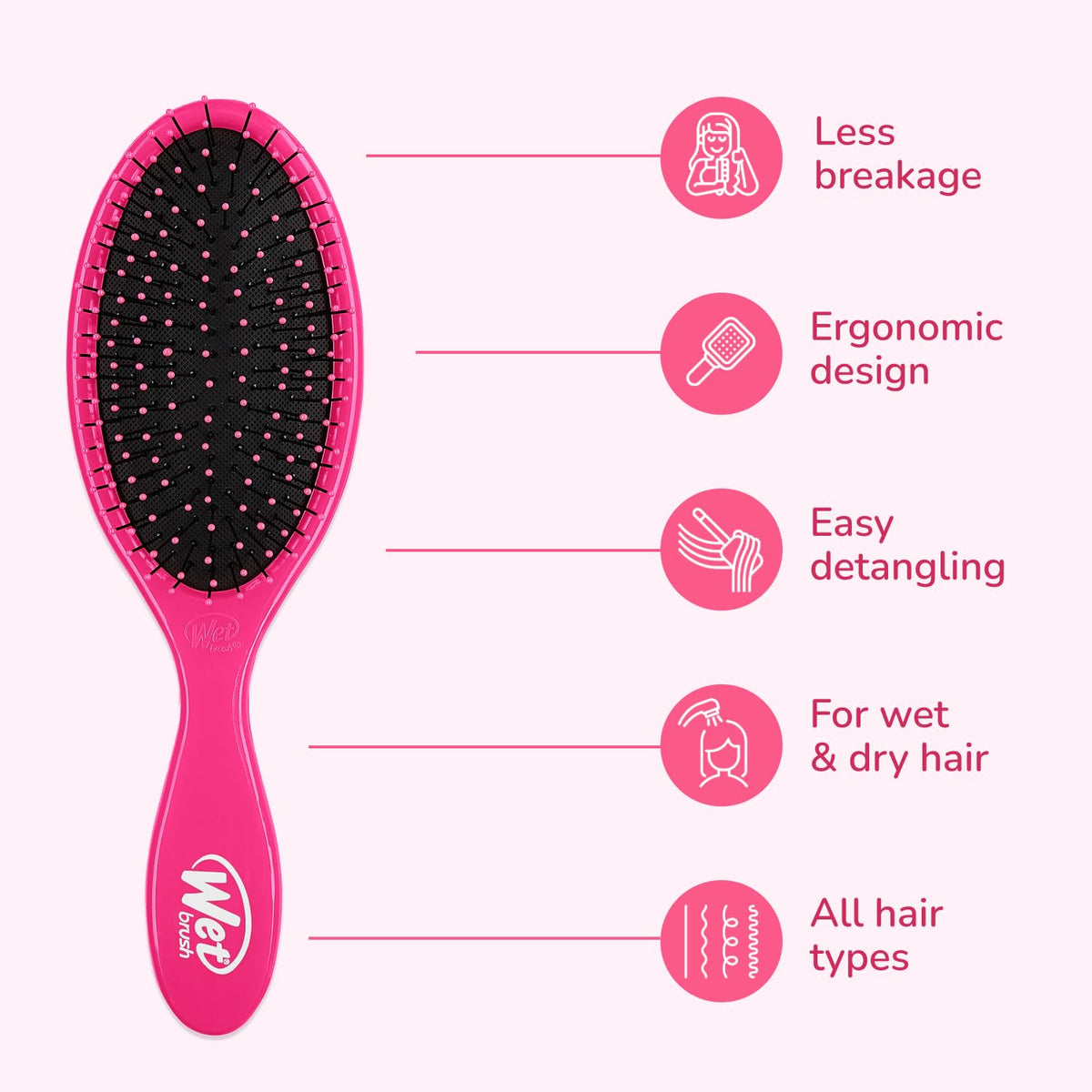 Wet Brush Original Detangler back view