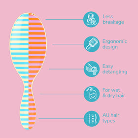 Wet Brush Original Detangler back view highlighting ergonomic handle