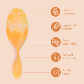 Wet Brush Original Detangler back view with ergonomic handle