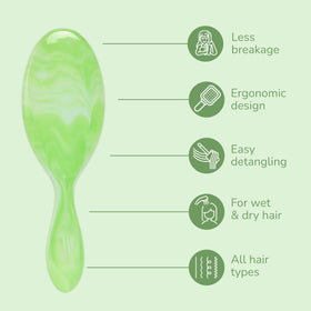 Wet Brush Original Detangler back view with ergonomic handle