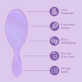 Wet Brush Original Detangler back view with ergonomic handle