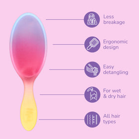 Wet Brush Original Detangler Electric Sky Pink side view