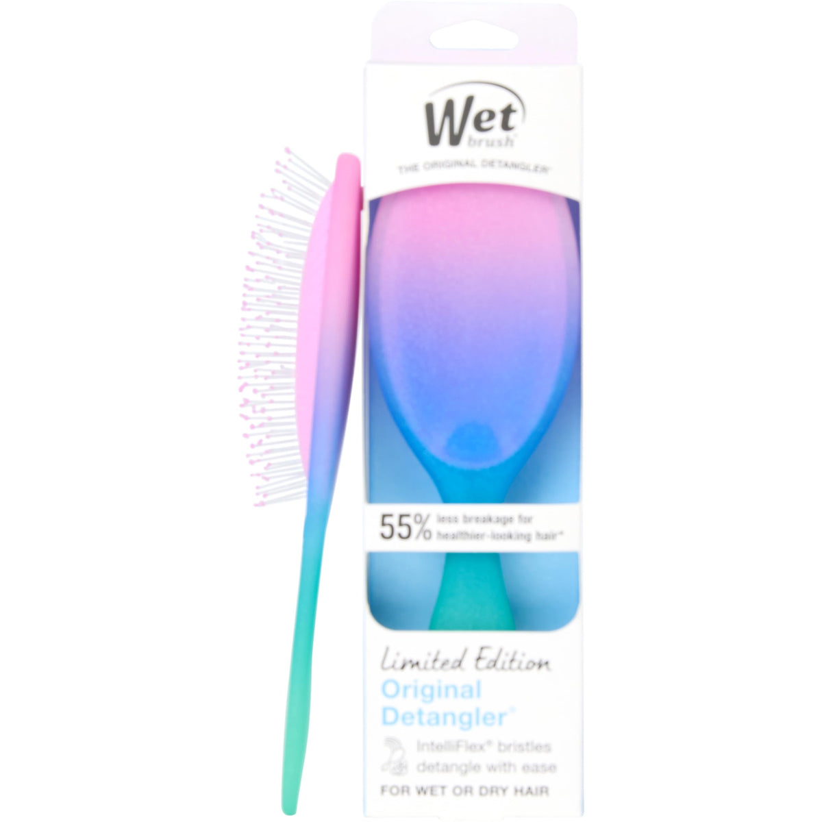 Wet Brush Original Detangler Electric Sky Purple front view