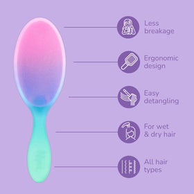 Wet Brush Original Detangler Electric Sky Purple side view