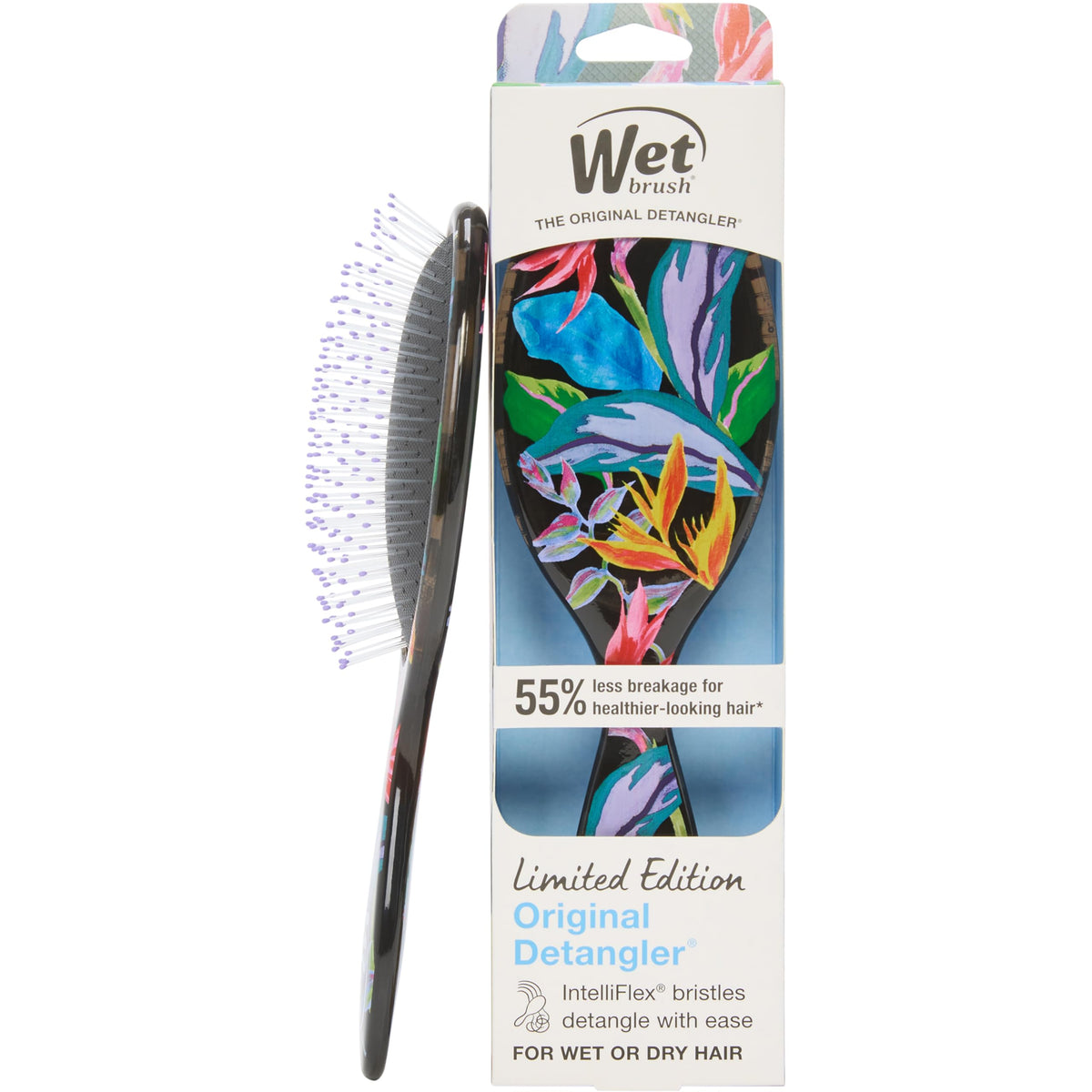Wet Brush Original Detangler front view in Tropical Oasis design