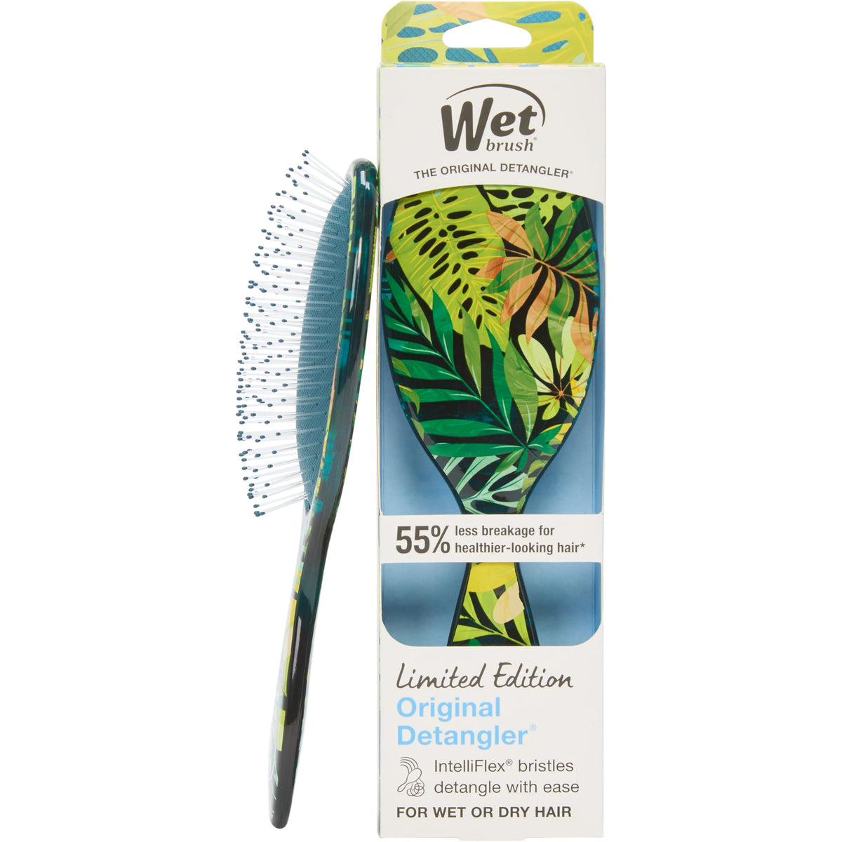 Wet Brush Original Detangler front view in Tropical Oasis design