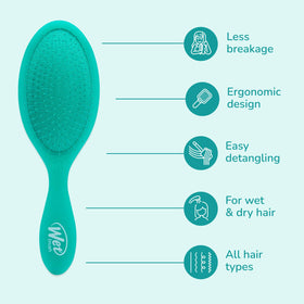 Wet Brush Original Detangler Green Juice bristles close-up