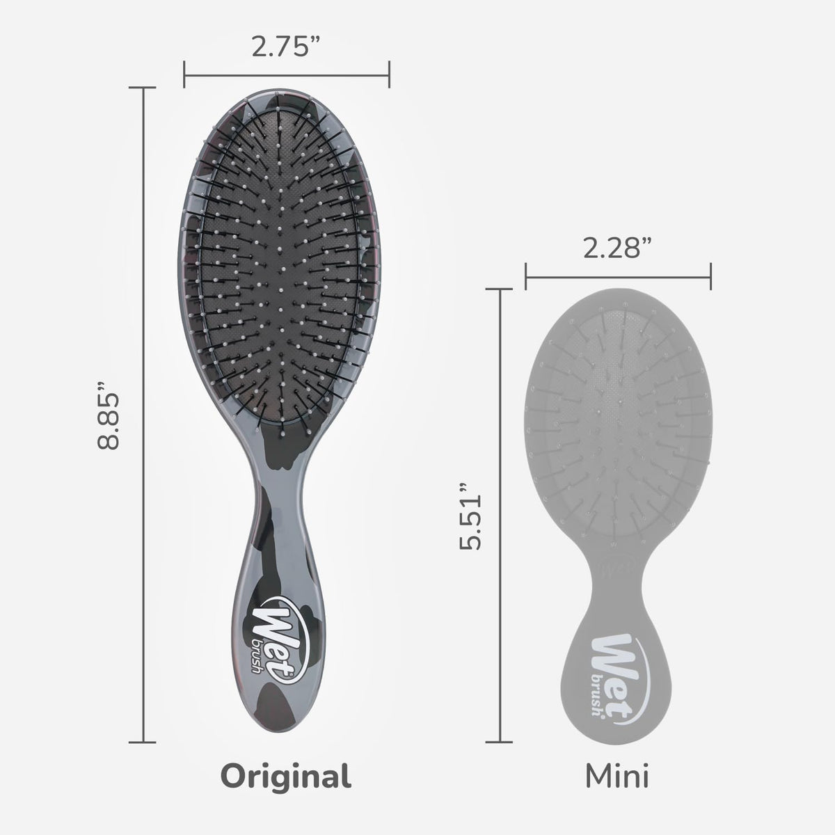 Wet Brush Original Detangler Hair Brush Grey Leopard bristles close-up