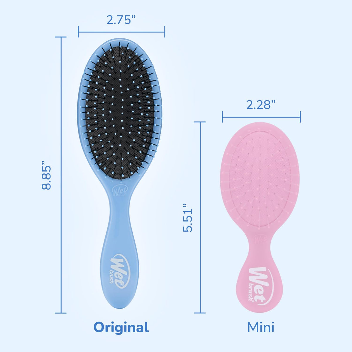 Wet Brush Original Detangler Hair Brush in use on wet hair
