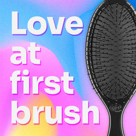 Wet Brush Original Detangler Hair Brush on a bathroom counter