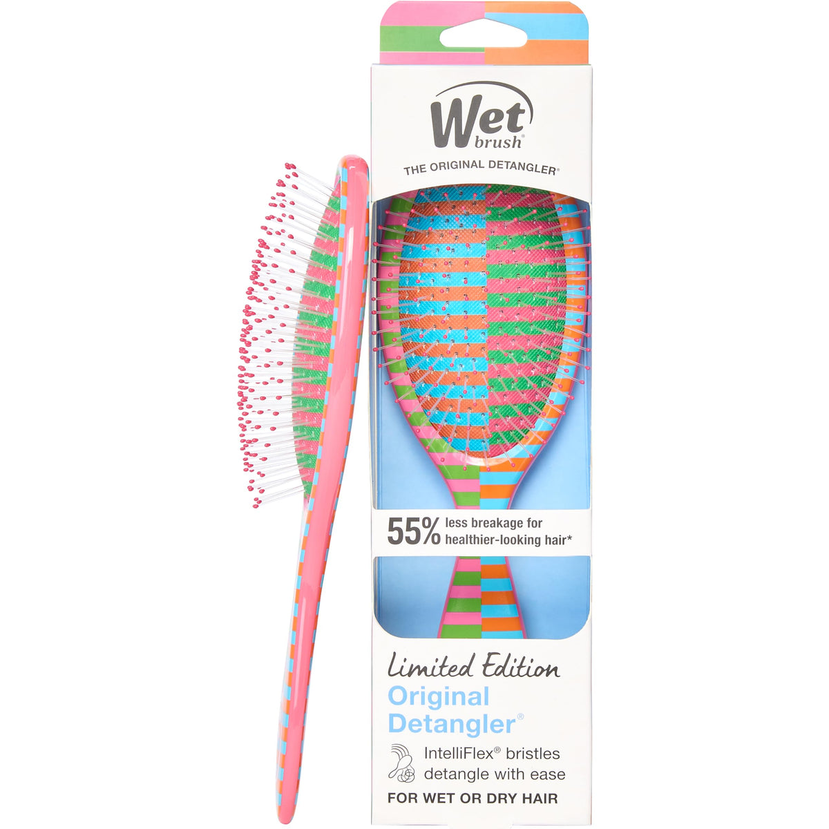 Wet Brush Original Detangler Hair Brush Retro Sport Edition front view