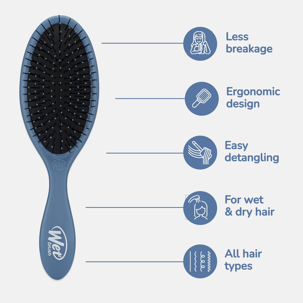 Wet Brush Original Detangler Hair Brush side view