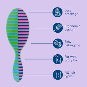 Wet Brush Original Detangler Hair Brush side view with ergonomic handle