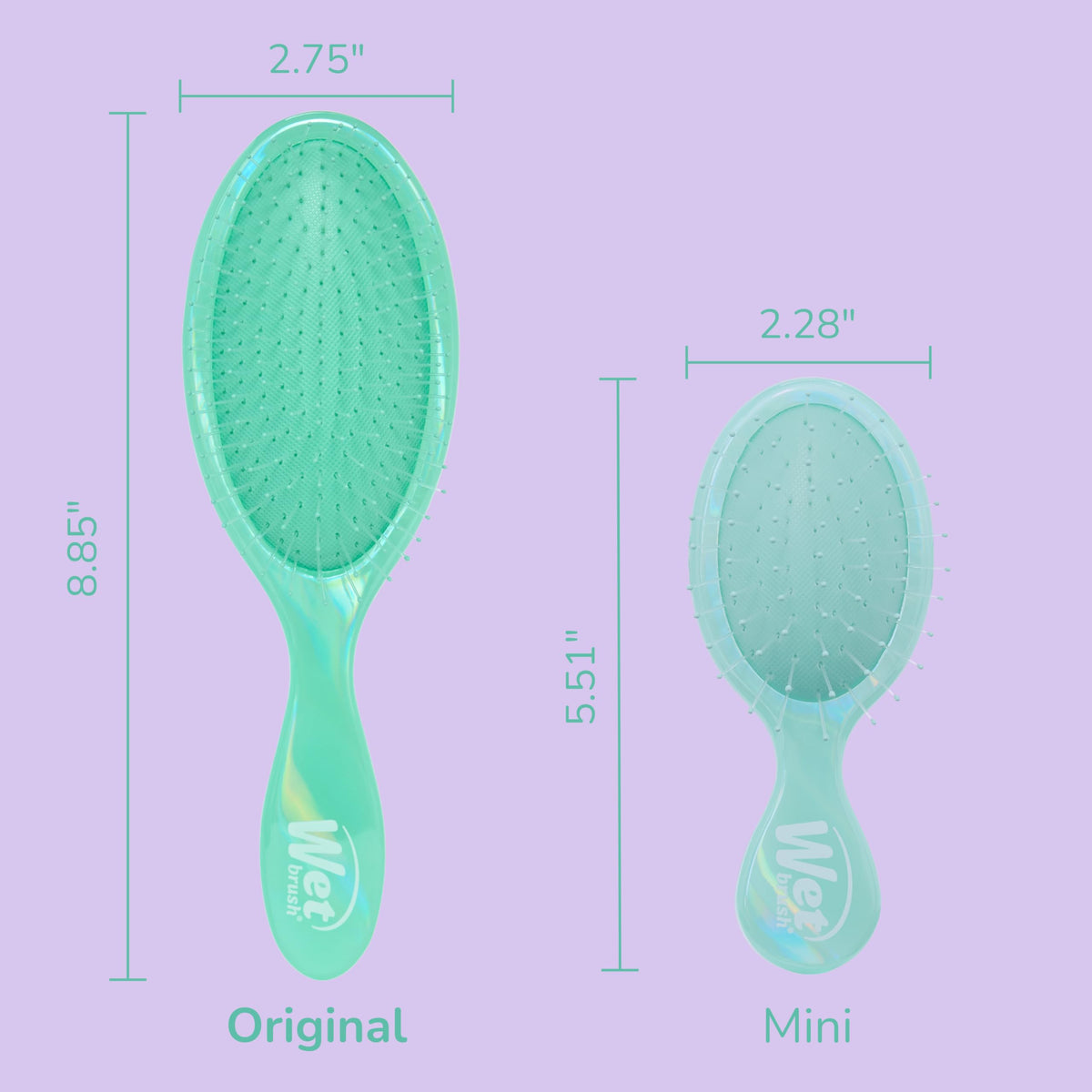 Wet Brush Original Detangler in hand demonstrating usage