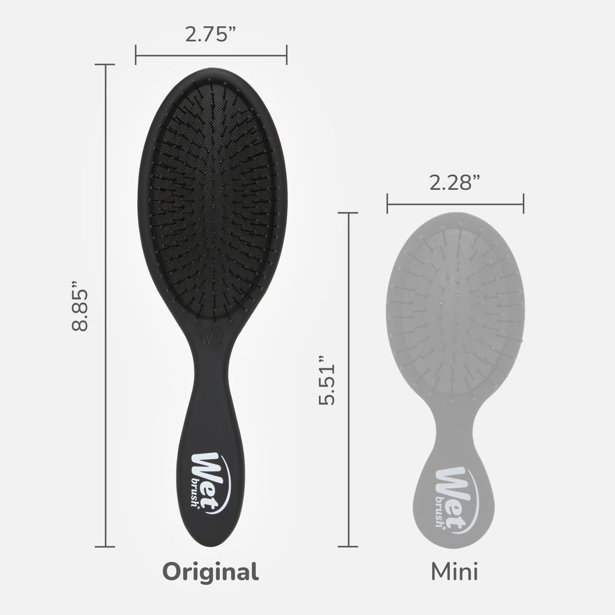 Wet Brush Original Detangler in hand demonstrating use