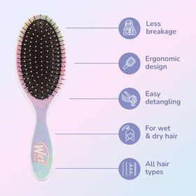 Wet Brush Original Detangler in use on wet hair