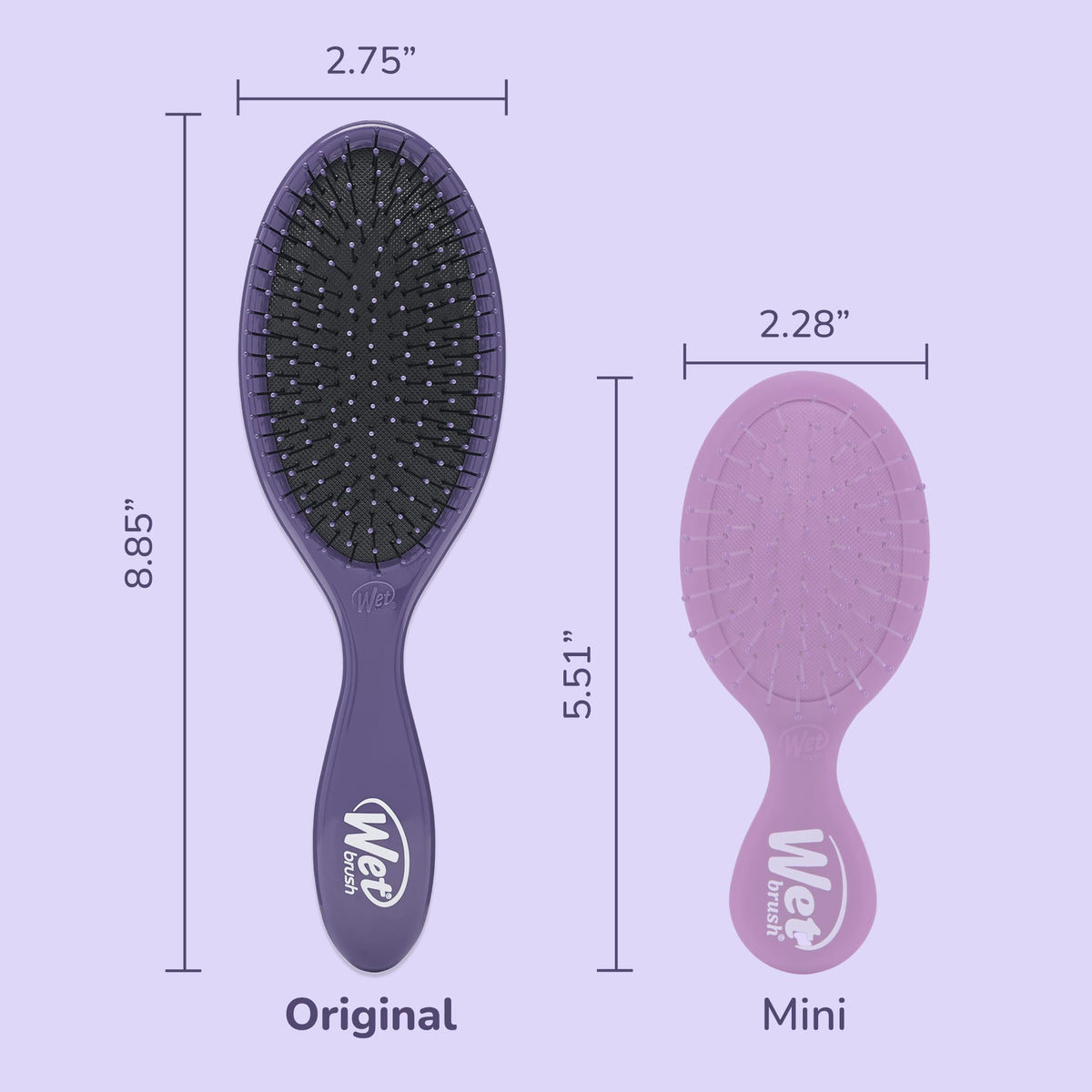 Wet Brush Original Detangler in use on wet hair