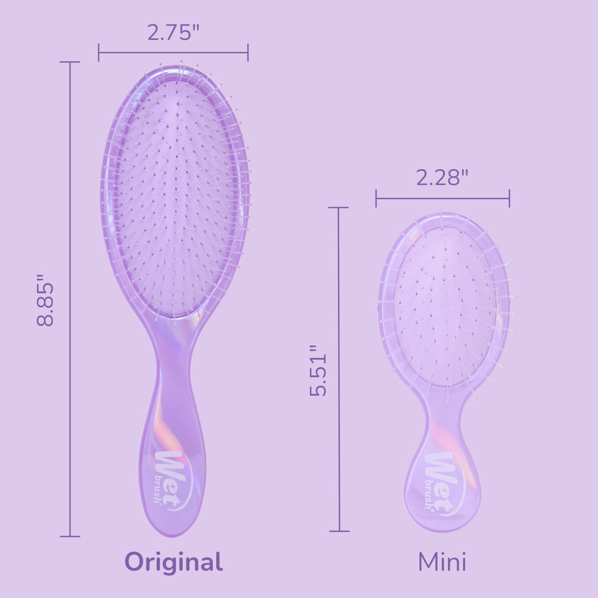 Wet Brush Original Detangler in use on wet hair