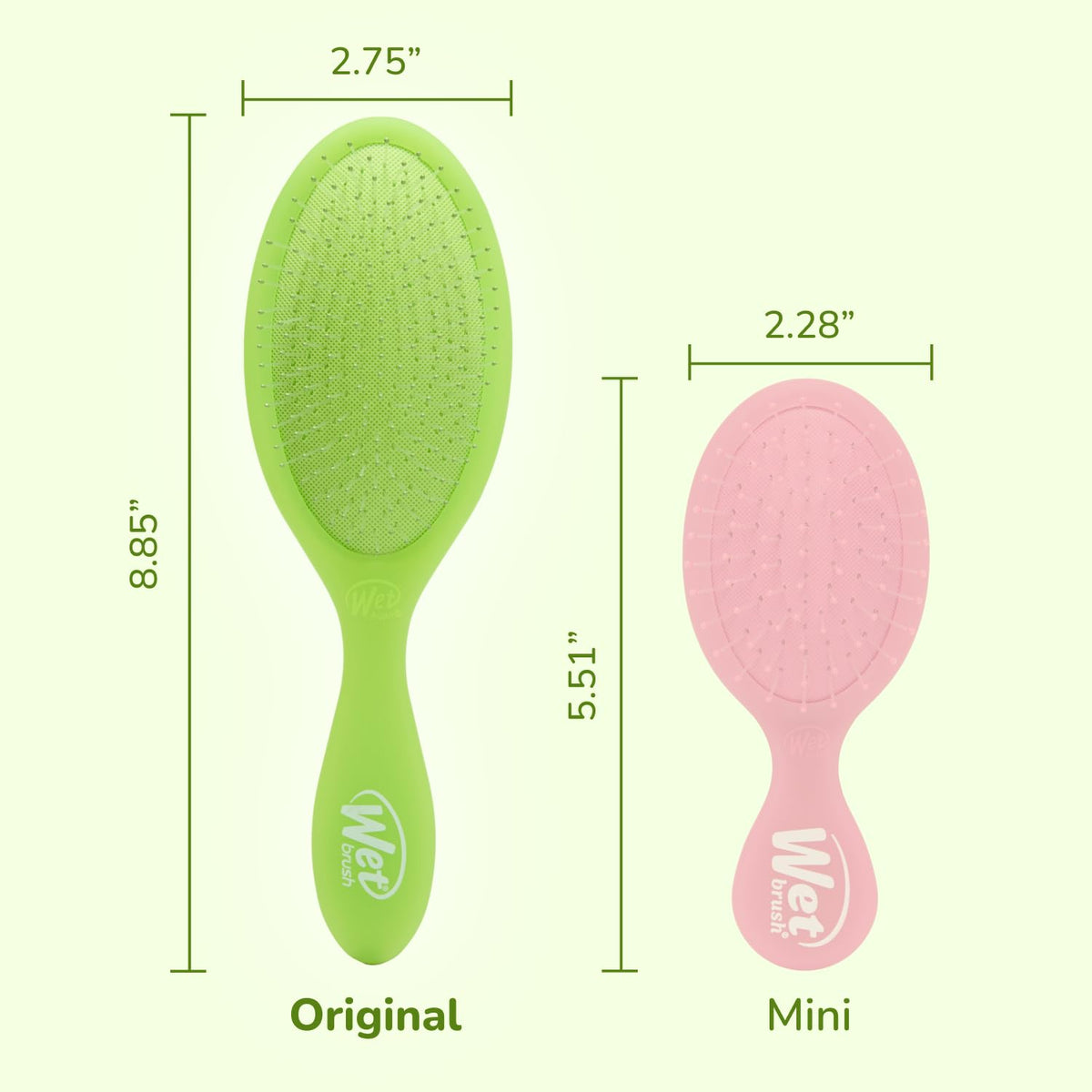 Wet Brush Original Detangler Lime-a-rita side view