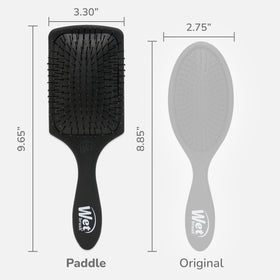 Wet Brush Paddle Detangler demonstrating use on wet hair