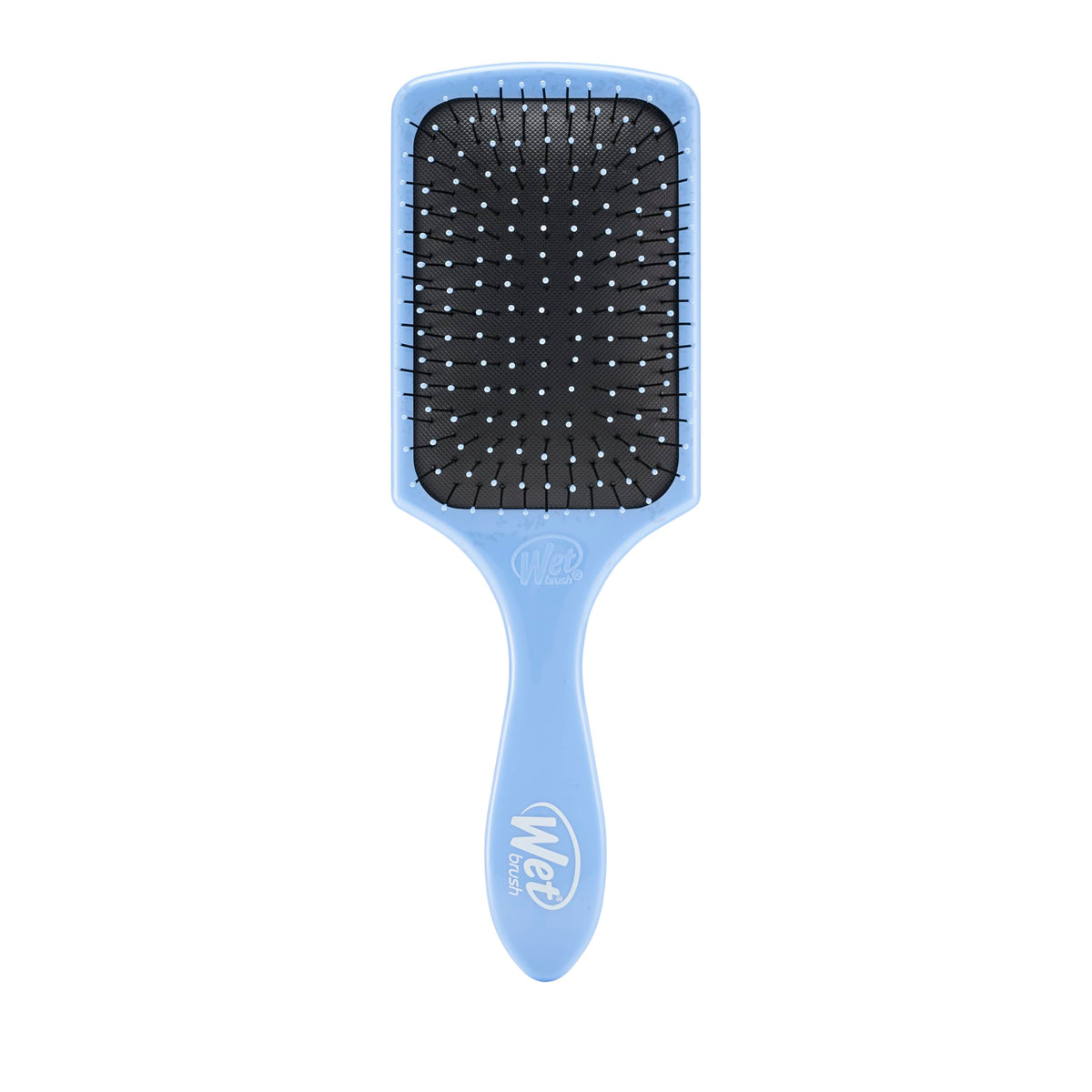 Wet Brush Paddle Detangler Hair Brush in Sky colour, front view