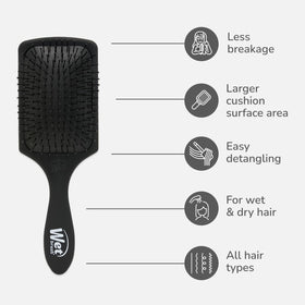 Wet Brush Paddle Detangler with AquaVent design for easy drainage