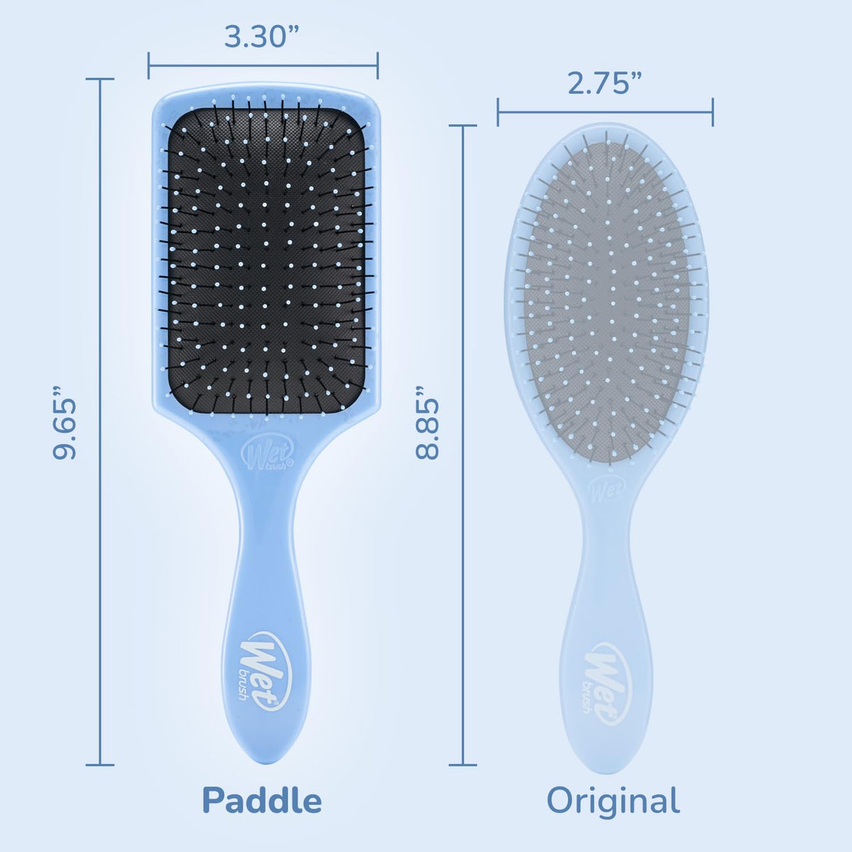 Wet Brush Paddle Detangler with hair mask application