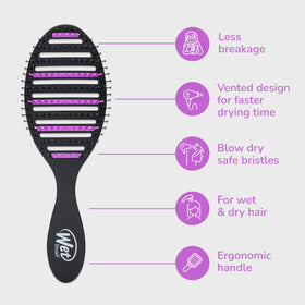 Wet Brush Refresh & Extend Speed Dry Detangling Hair Brush side view
