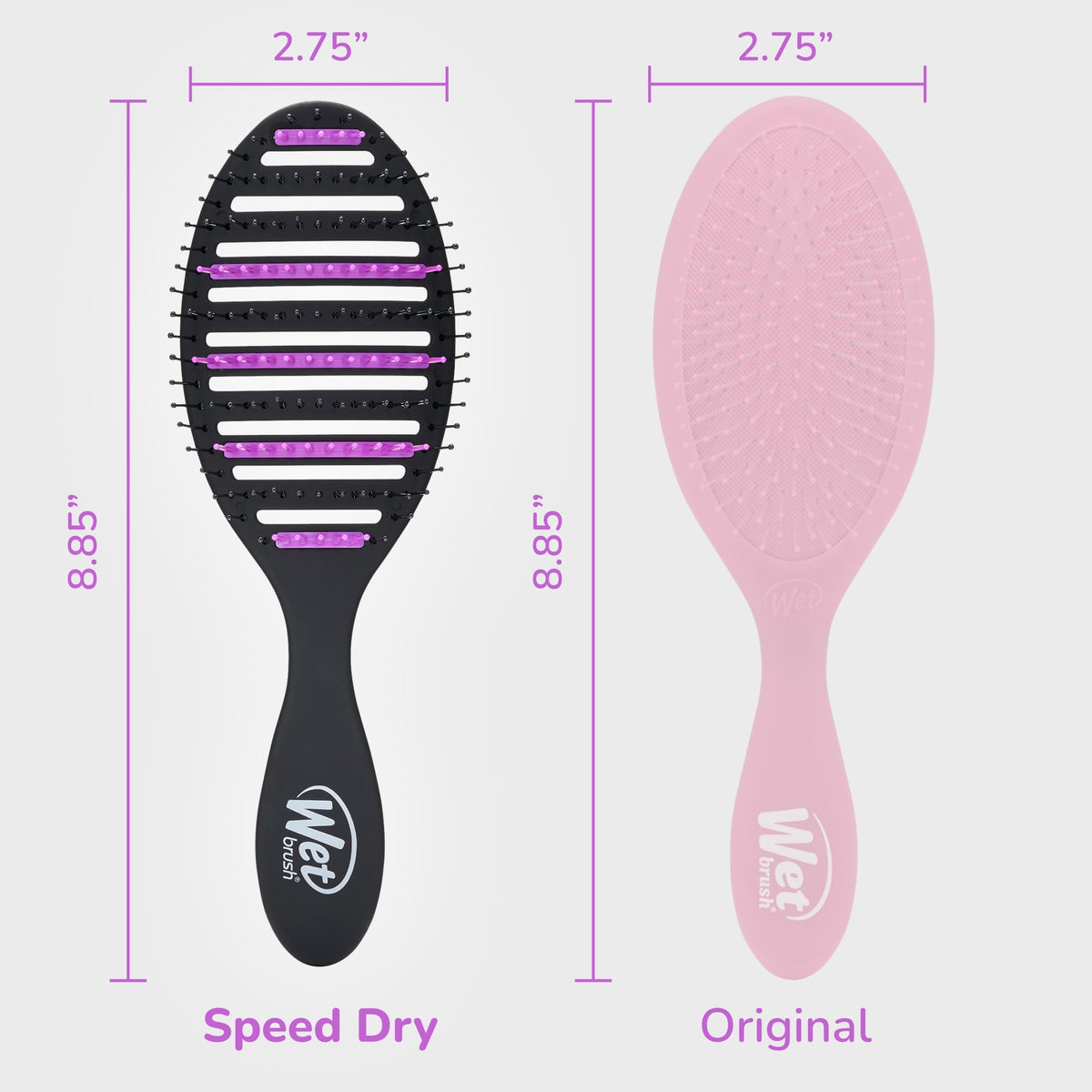 Wet Brush Refresh & Extend Speed Dry Detangling Hair Brush with charcoal-infused bristles