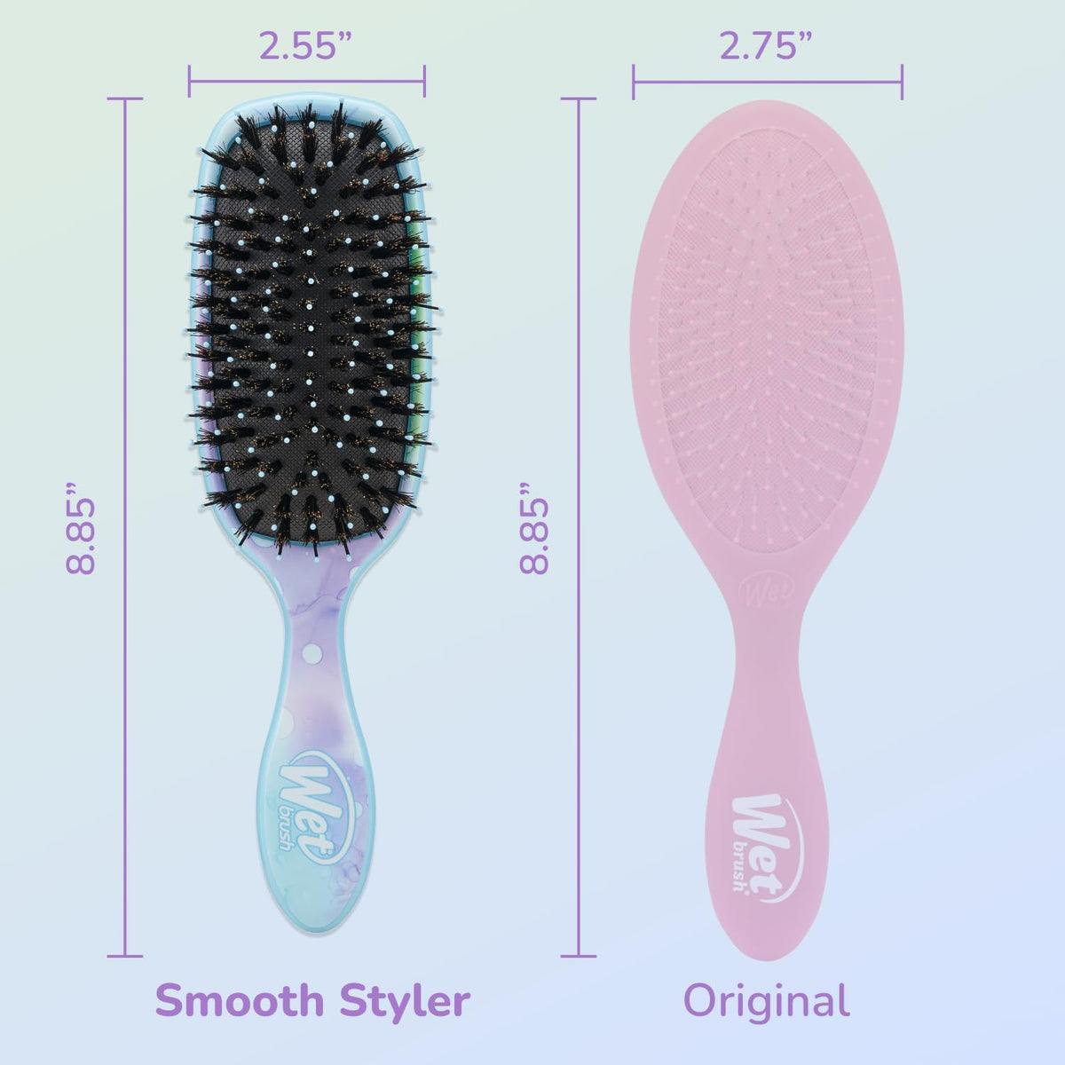 Wet Brush Shine support Paddle Brush with argan oil infusion