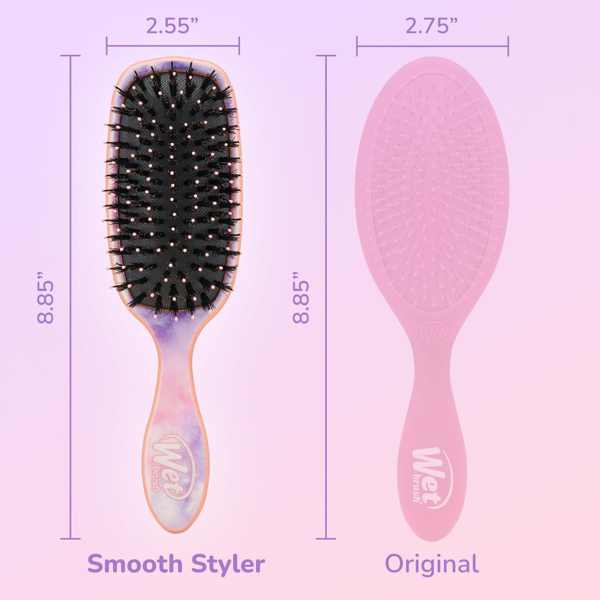 Wet Brush Shine support Paddle Hair Detangler Brush with argan oil