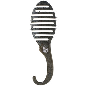 Wet Brush Shower Hair Brush Detangler front view with black glitter finish