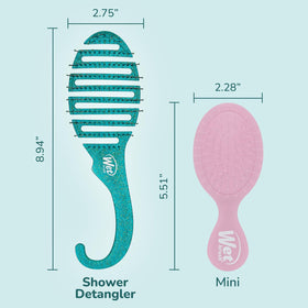 Wet Brush Shower Hair Brush Detangler in a shower setting