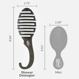 Wet Brush Shower Hair Brush Detangler in use on wet hair