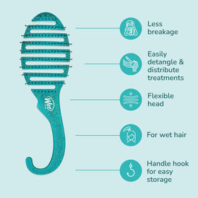 Wet Brush Shower Hair Brush Detangler with shower hook handle