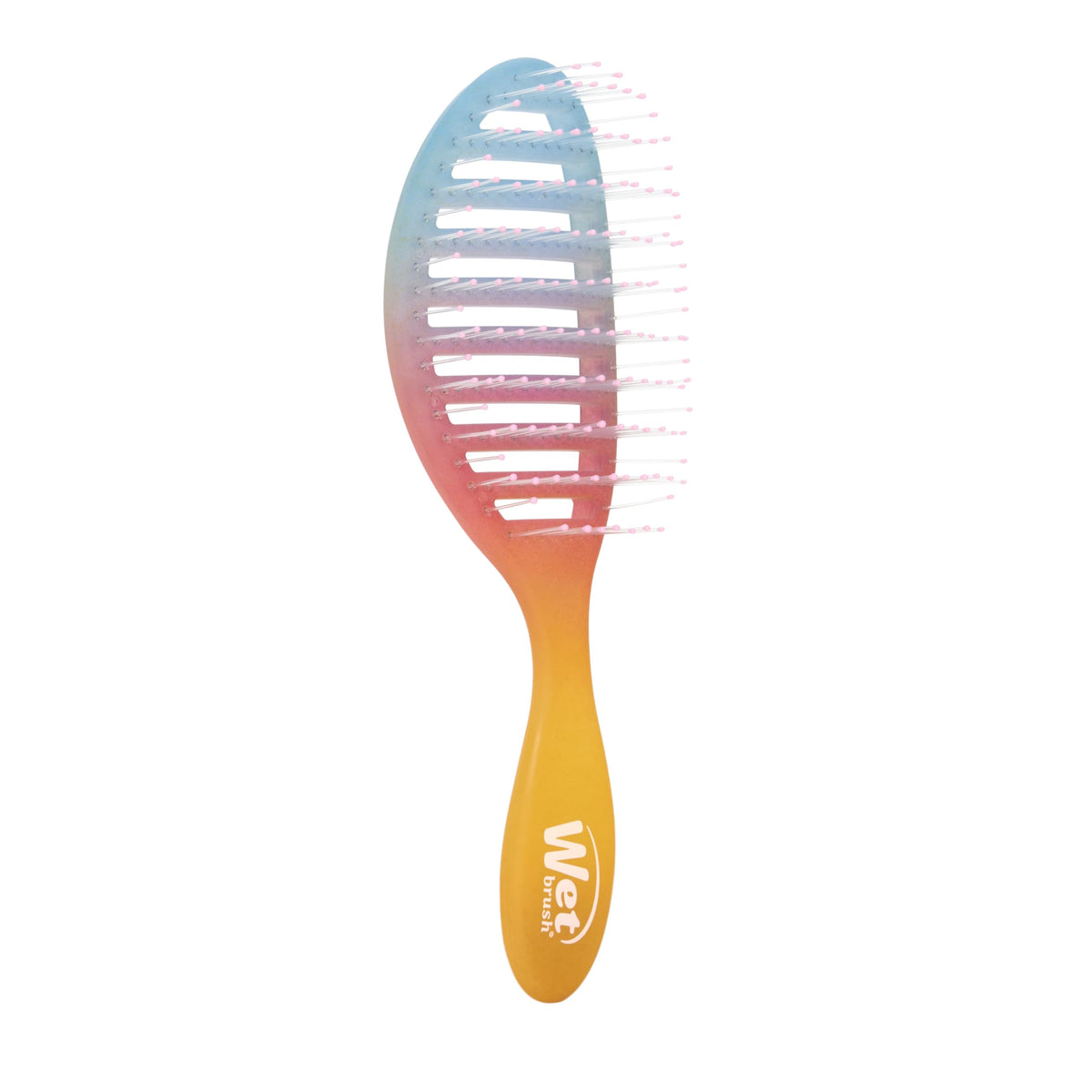 Wet Brush Speed Dry Hair Brush Electric Sky Pink in lifestyle setting