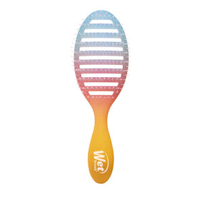Wet Brush Speed Dry Hair Brush Electric Sky Pink vented design close-up