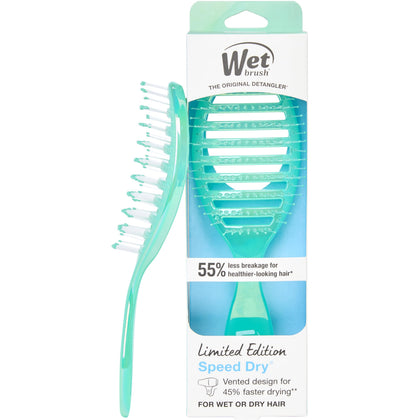Wet Brush Speed Dry Hair Brush front view in Prismatic Glow Green