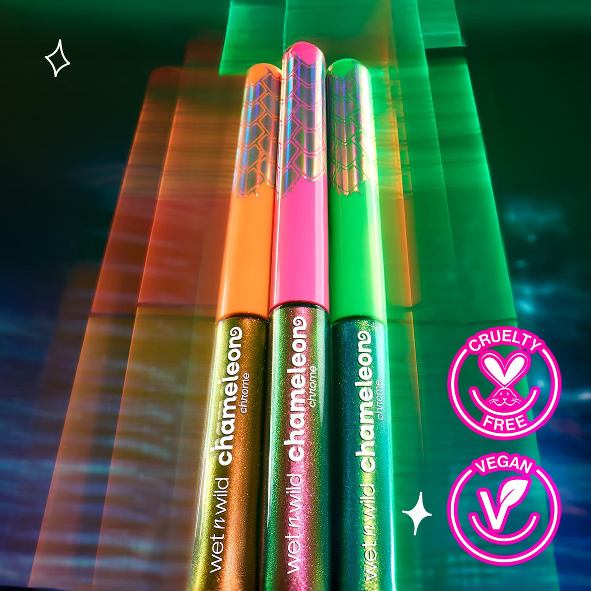 wet n wild Chameleon Chrome Liquid Eyeliner multi-chrome effect