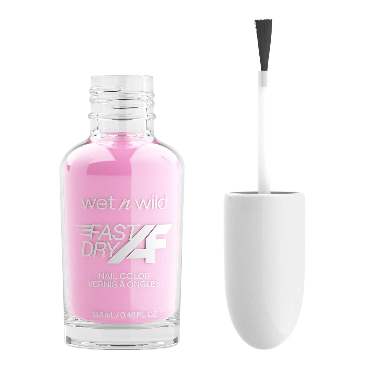 wet n wild Fast Dry AF Nail Polish Cotton Candy bottle side view
