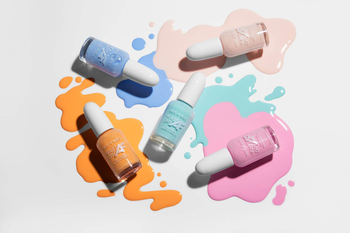 wet n wild Fast Dry AF Nail Polish Cotton Candy with other shades