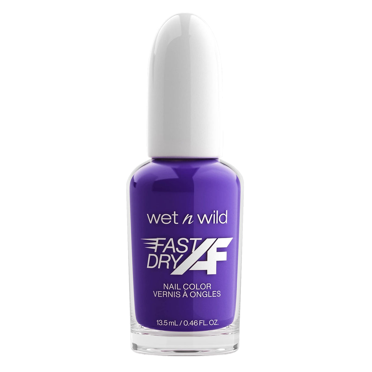 wet n wild Fast Dry AF Nail Polish Married Into Royalty bottle side view