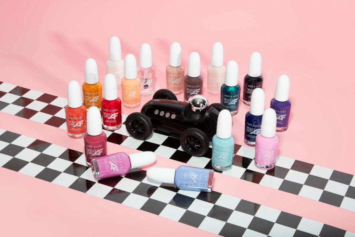 wet n wild Fast Dry AF Nail Polish Married Into Royalty with nail art accessories