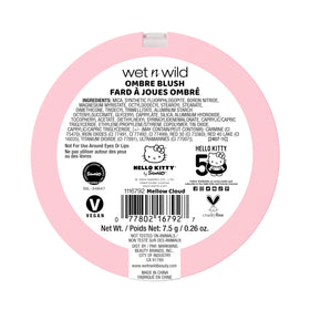 wet n wild Hello Kitty Ombre Blush Mellow Cloud swatch on skin